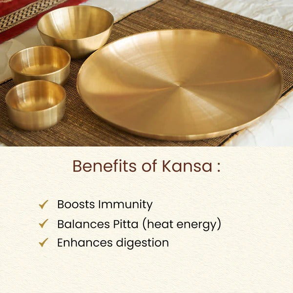 Pura Kansa (Bronze) Dinner Set | 6 Pcs | Matte Finished