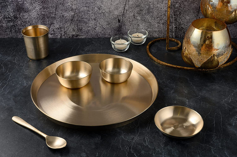 Pura Kansa (Bronze) Dinner Set | 6 Pcs | Matte Finished