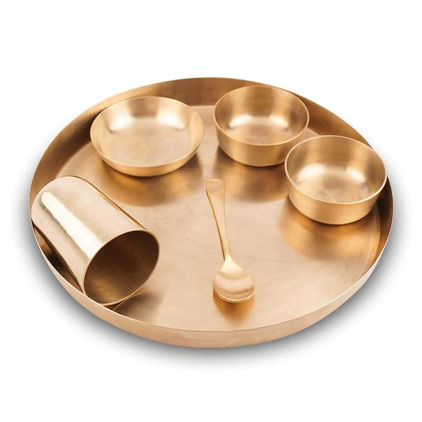 Pura Kansa (Bronze) Dinner Set | 6 Pcs | Matte Finished