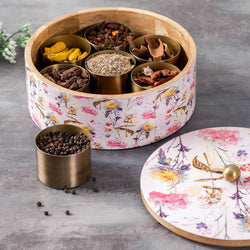 Voguish Masala Box 7 Jars- Multicolor