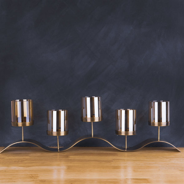 The Wave Inspired five piece Decorative Candle Stand