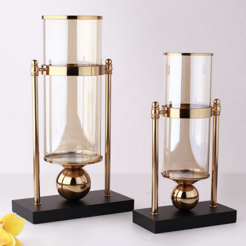 Giselle Stainless Steel Candle Stand (Set of 2)
