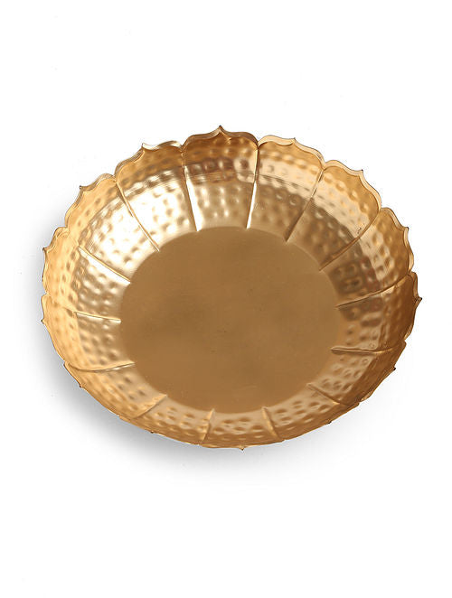 Matte Gold Flower Shape Urli