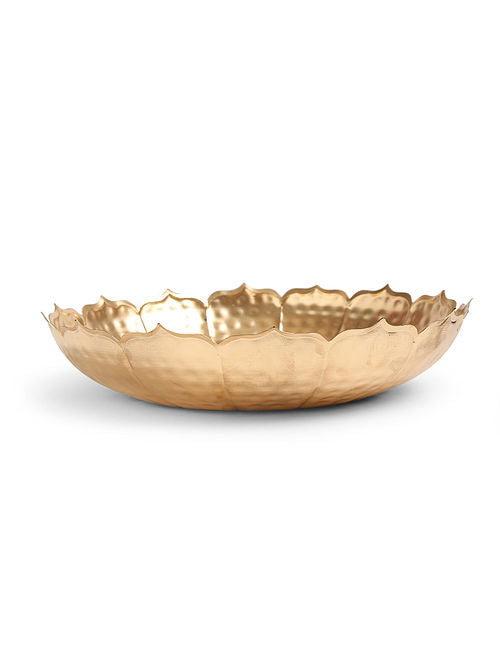 Matte Gold Flower Shape Urli