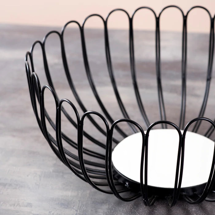 Attractive Black Flower Fruit Basket