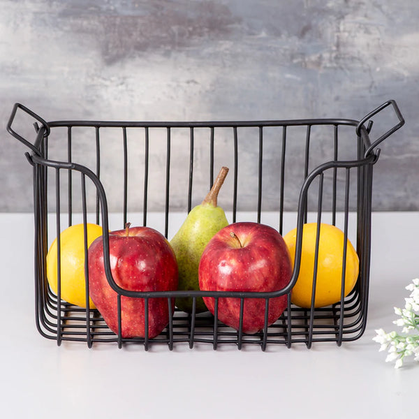 Classic Black Fruit Basket