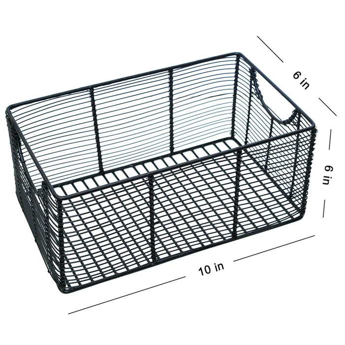 Classic Wired Rectangular Basket