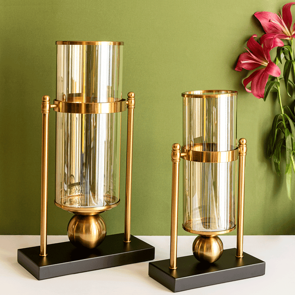 Giselle Stainless Steel Candle Stand (Set of 2)