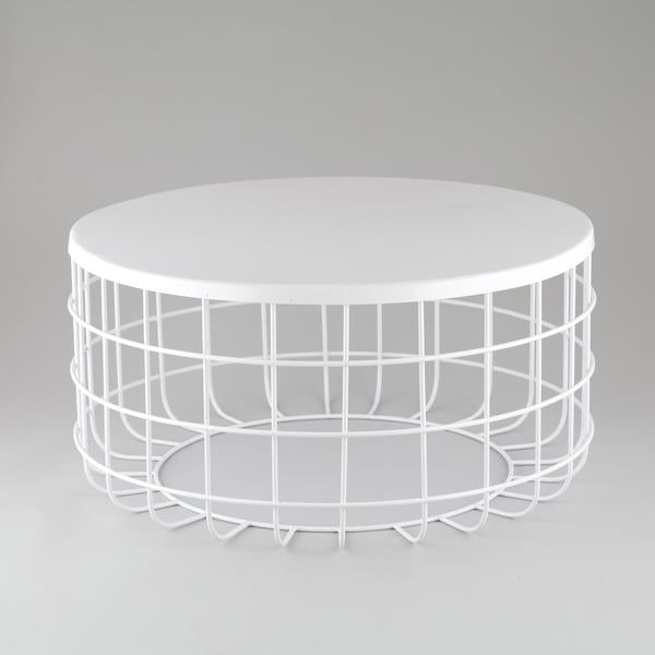 OVAL SIDE TABLE (OFF-WHITE )