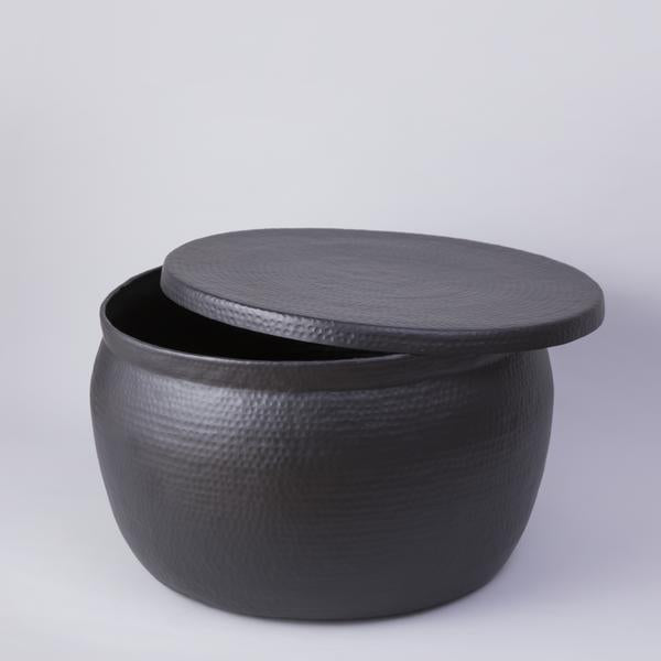 MATTE BLACK TUMBLER TABLE (HAMMERED)