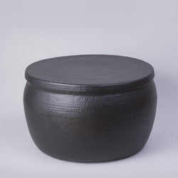 MATTE BLACK TUMBLER TABLE (HAMMERED)