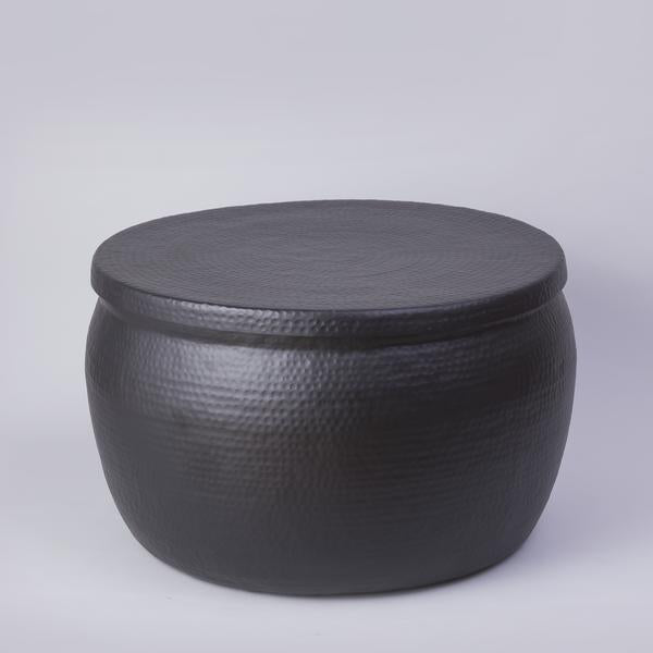 MATTE BLACK TUMBLER TABLE (HAMMERED)