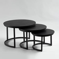 MODISH IRON SIDE TABLE (SET OF 3)