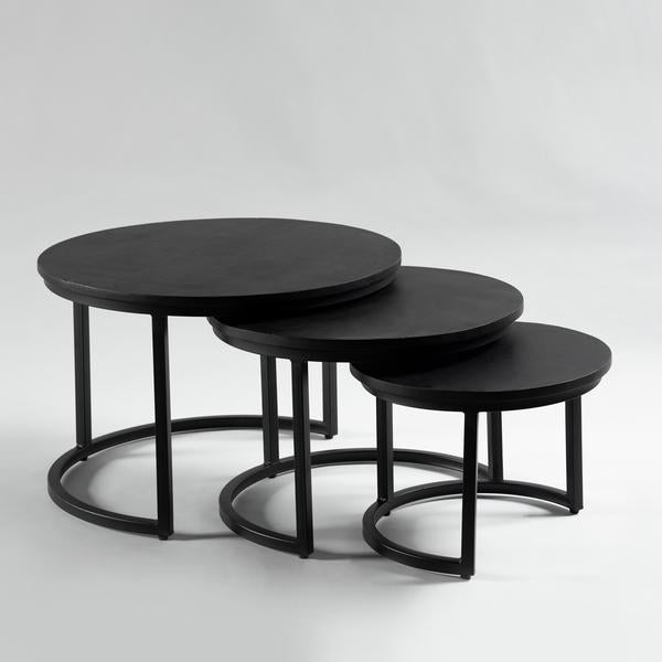 MODISH IRON SIDE TABLE (SET OF 3)