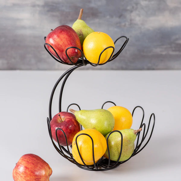 Floral 2 Tier Basket
