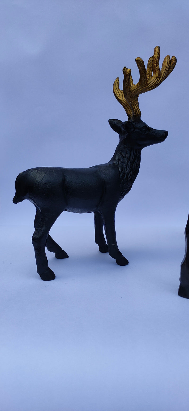 Black And Gold Deer Figurine