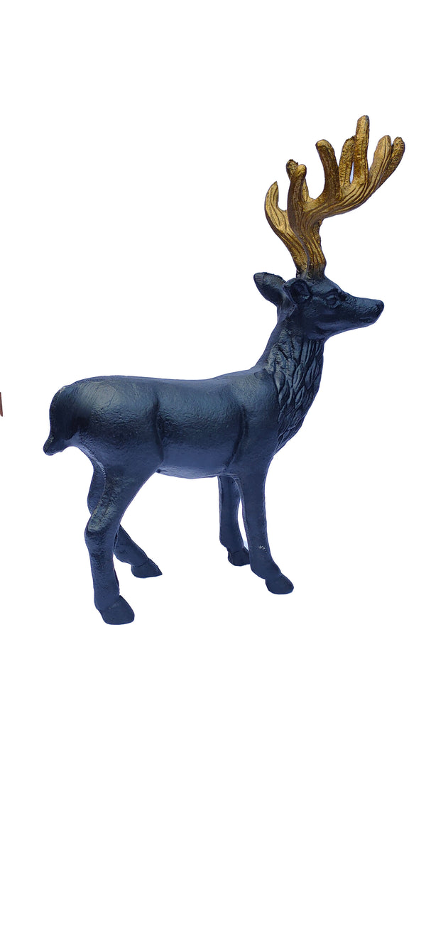 Black And Gold Deer Figurine