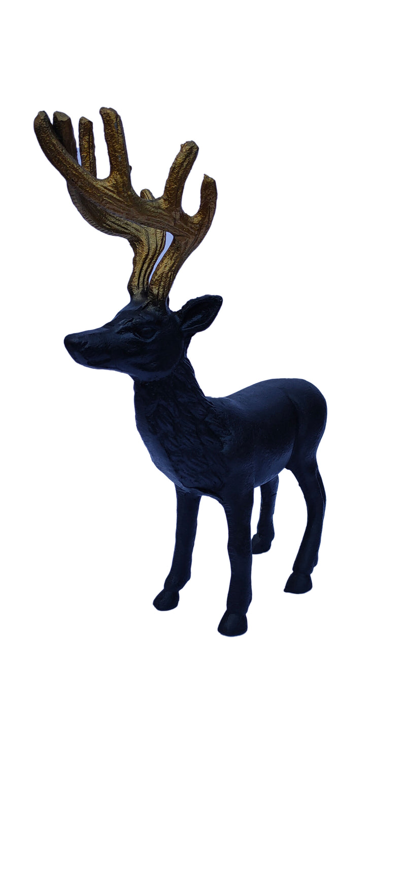 Black And Gold Deer Figurine
