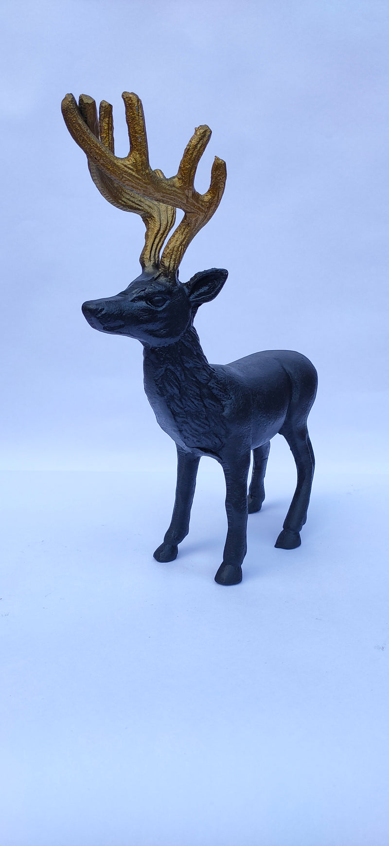 Black And Gold Deer Figurine