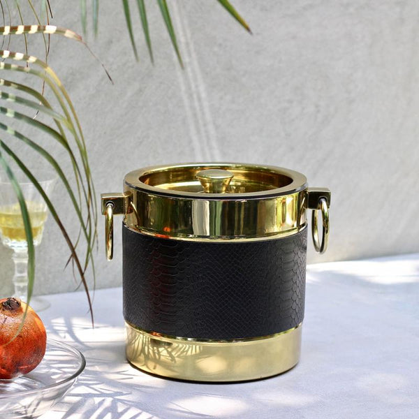 Ice Bucket With Gold Trimming