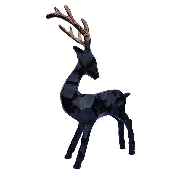 Black and Gold Deer Sculpture