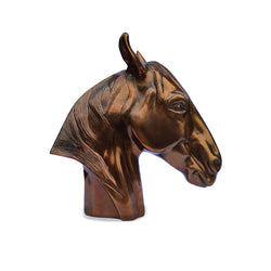 Aluminum Horse Head Sculpture (Copper Antique)