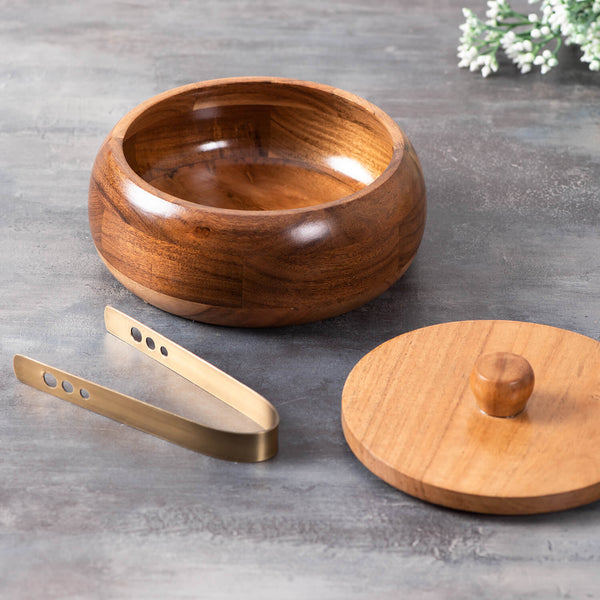 Modish Roti Box With Wooden Lid