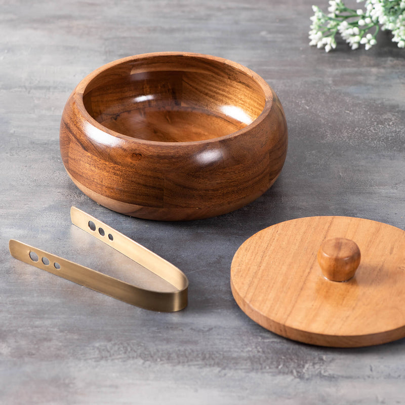 Modish Roti Box With Wooden Lid