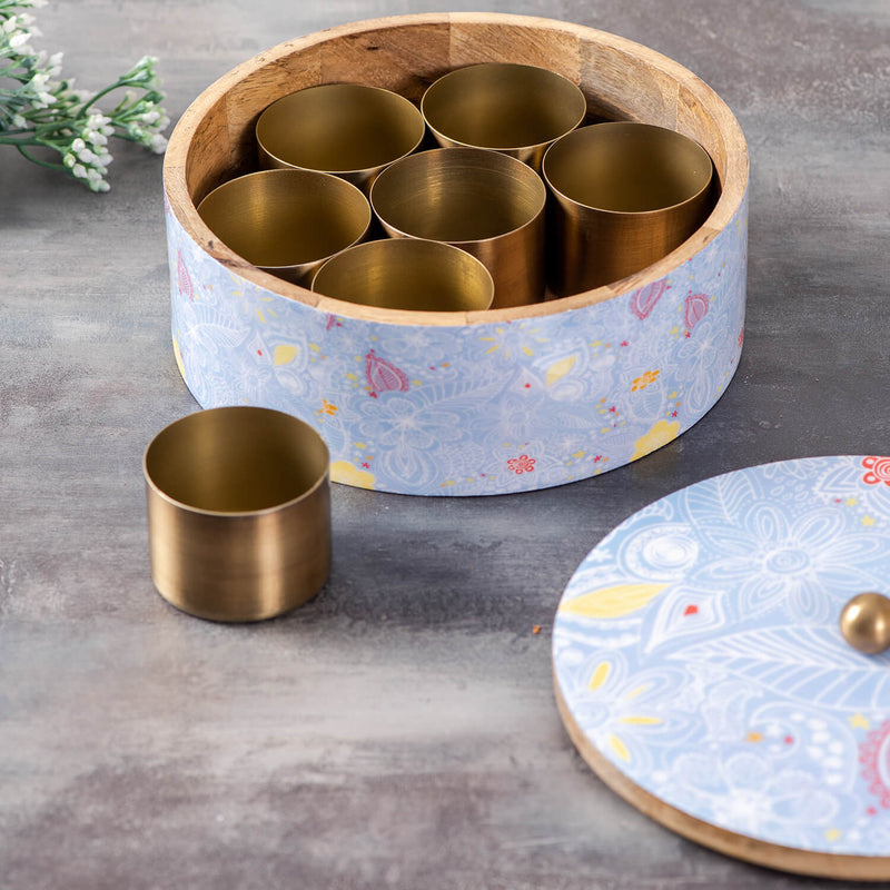 Voguish Masala Box 7 Jar- Blue