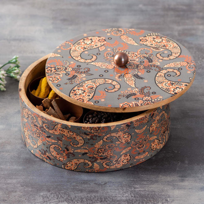 Voguish Masala Box 7 Jars - Grey