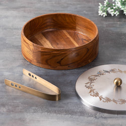 Voguish Roti Box Silver Lid