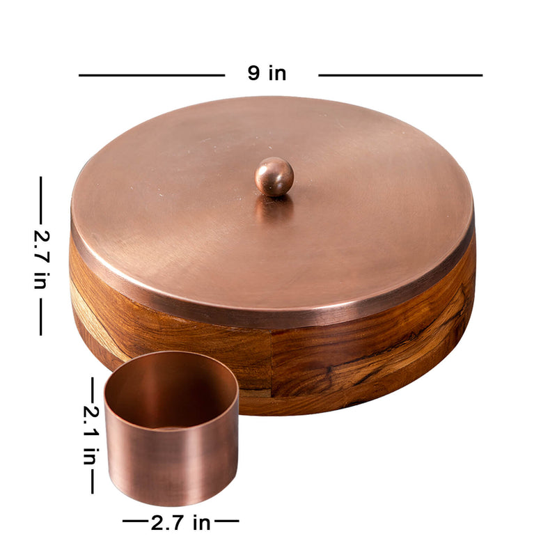 Voguish Masala Box 7 Jar - Copper