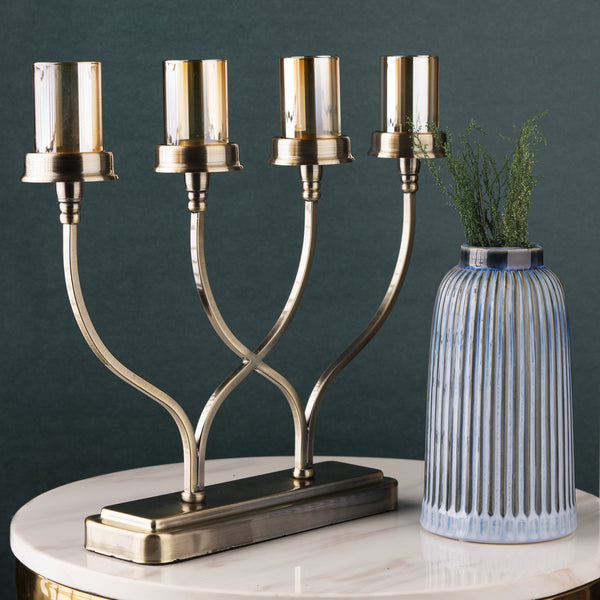 The Four Piece Menorah Inspired Decorative Candle Stand