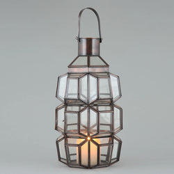 COPPER METAL FRAME LANTERN