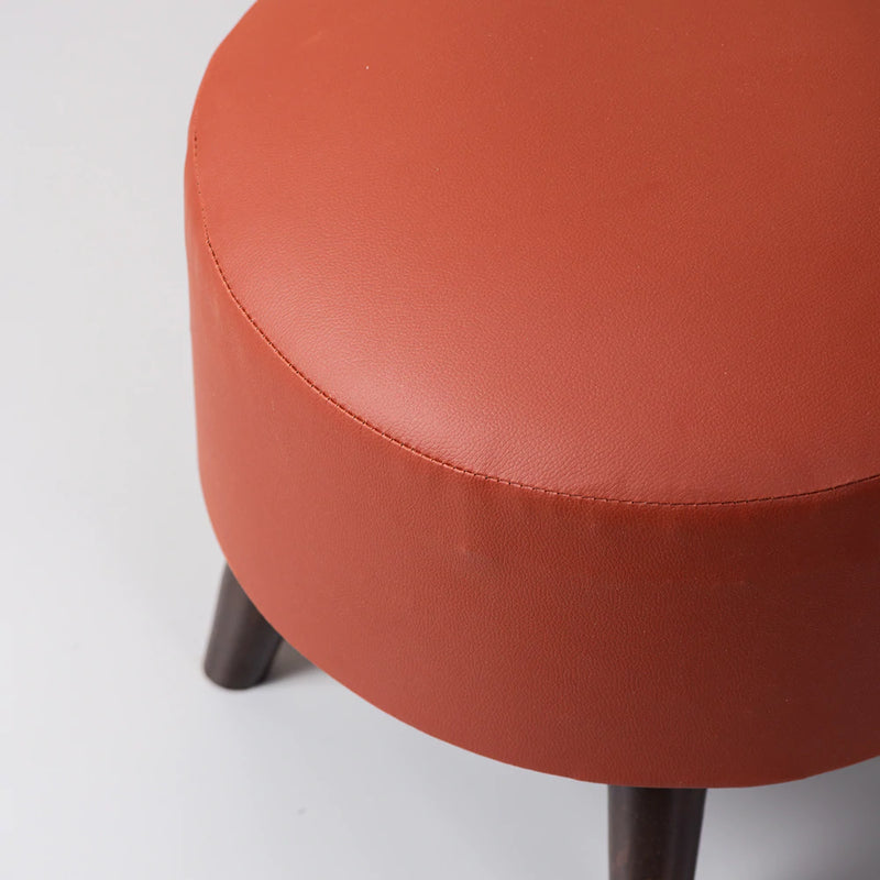 Leatherette Tan Ottoman