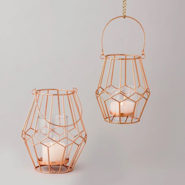 SET OF 2 HANGING LANTERN