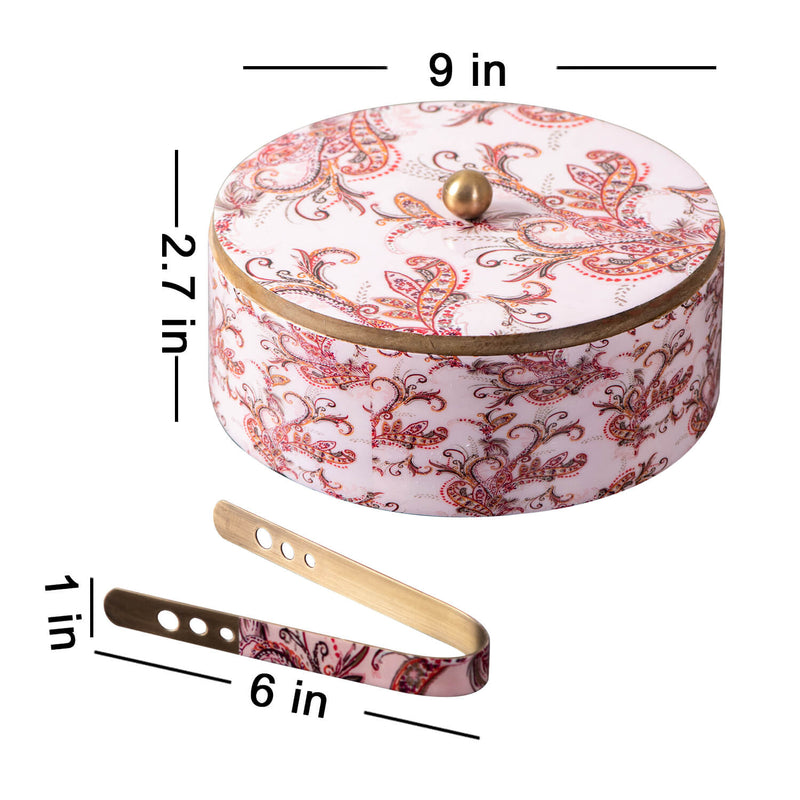 Voguish Chapatti Box Pink Enamel
