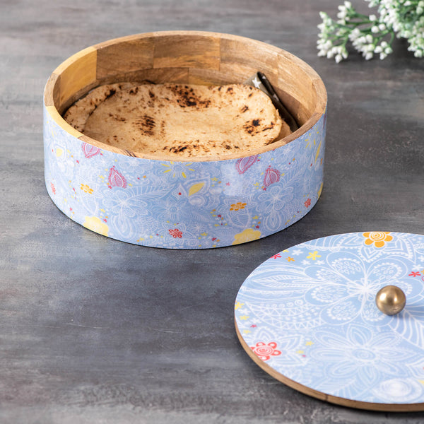Voguish Chapatti Box Blue Enamel