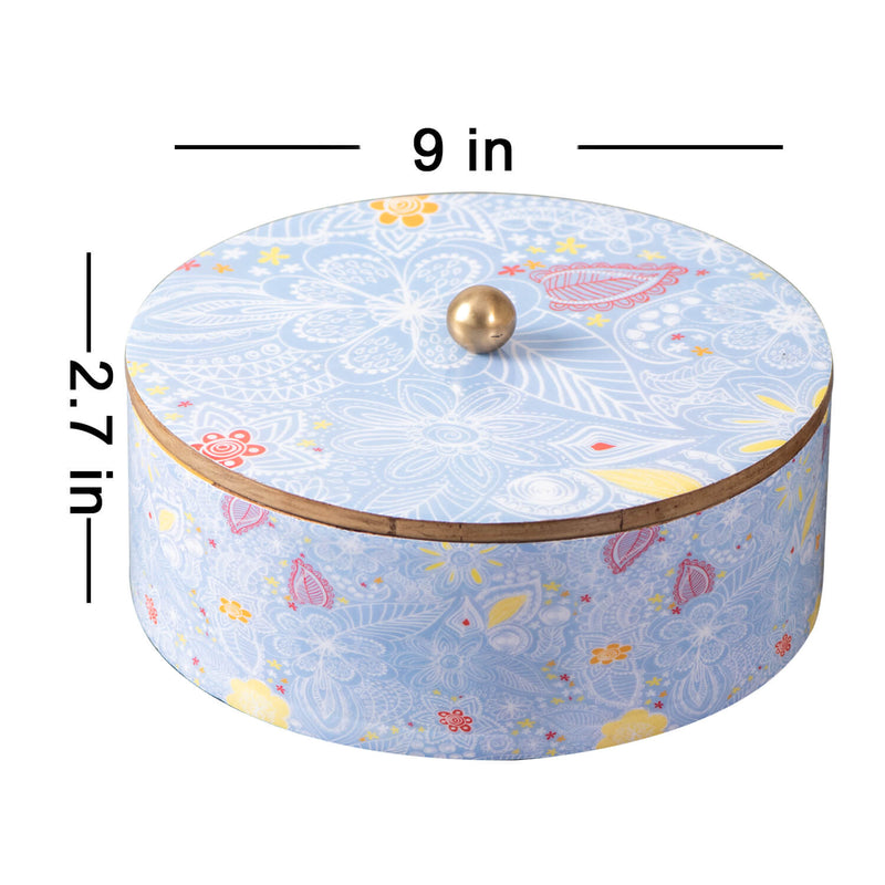 Voguish Chapatti Box Blue Enamel