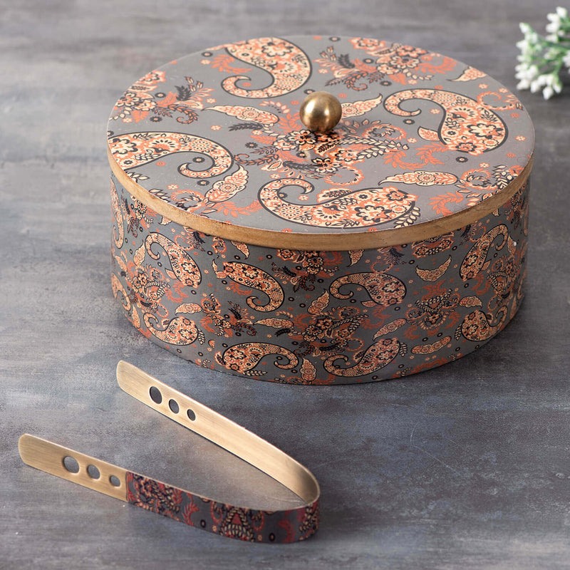 Voguish Chapatti Box Grey Enamel