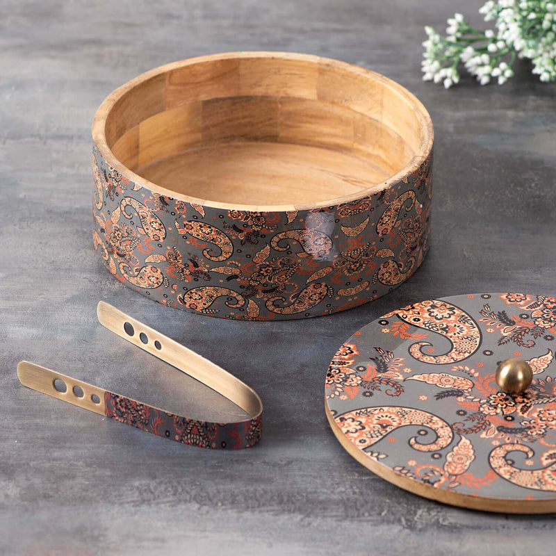 Voguish Chapatti Box Grey Enamel