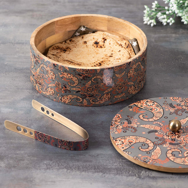 Voguish Chapatti Box Grey Enamel