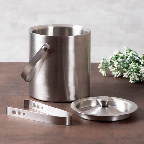 Stainless Steel Ice Bucket with Tong